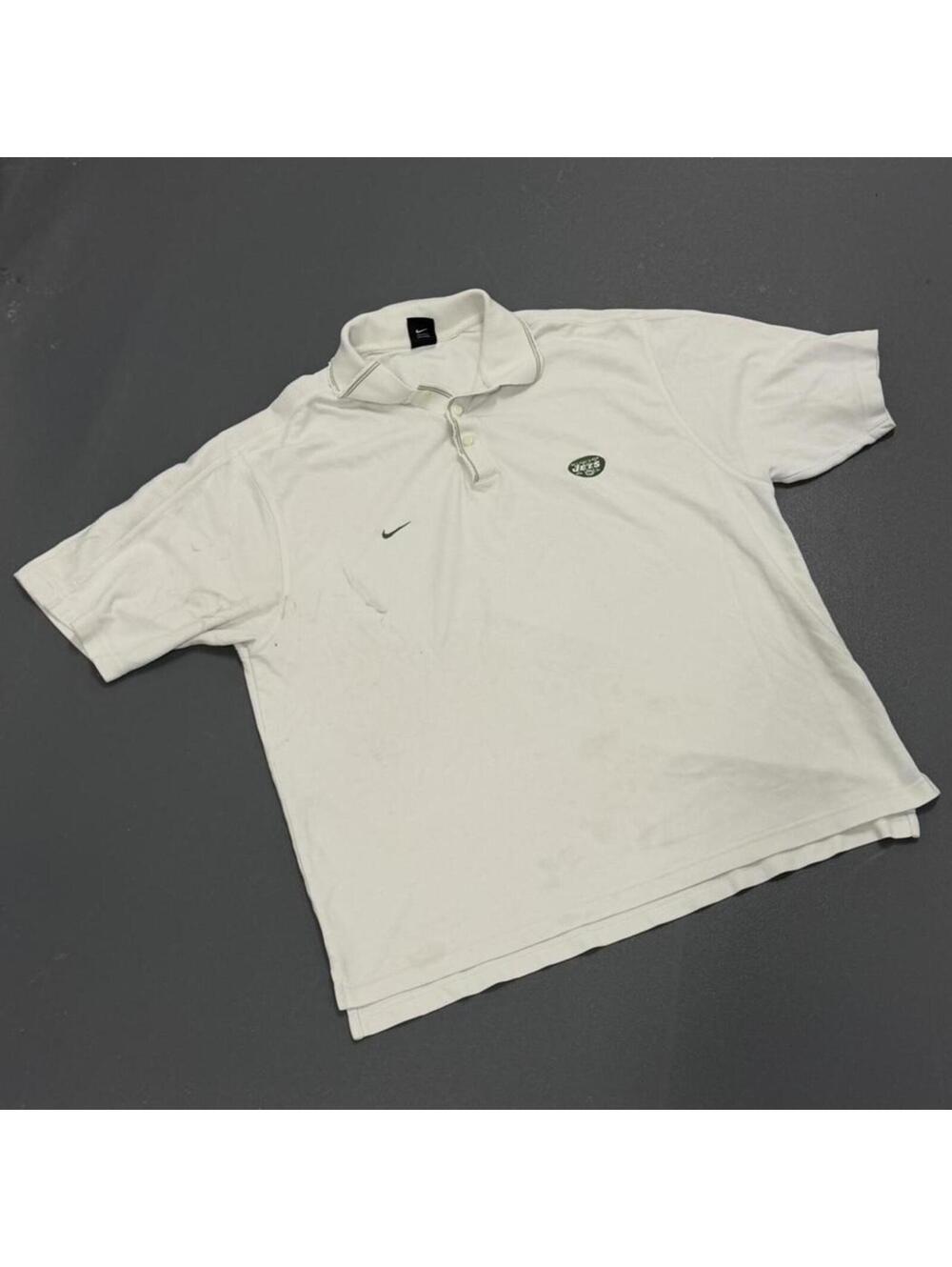 Nike Men's White and Cream Polo-shirt
